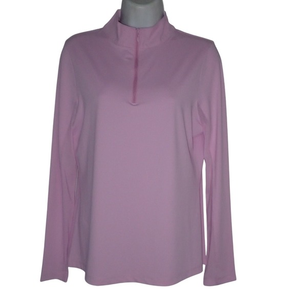 X by Gottex Top Womens S 1/4 Zip Mesh Sleeve Golf Active Athletic Travel Golf - Picture 1 of 5